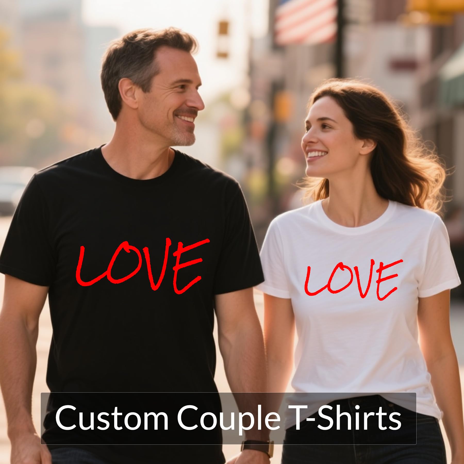 RUILULULI Personalized Custom T Shirts for Women Men T-Shirt Front Back Add Your Own Design with Image Text Logo Tee Tshirt Tops, Charcoal Large