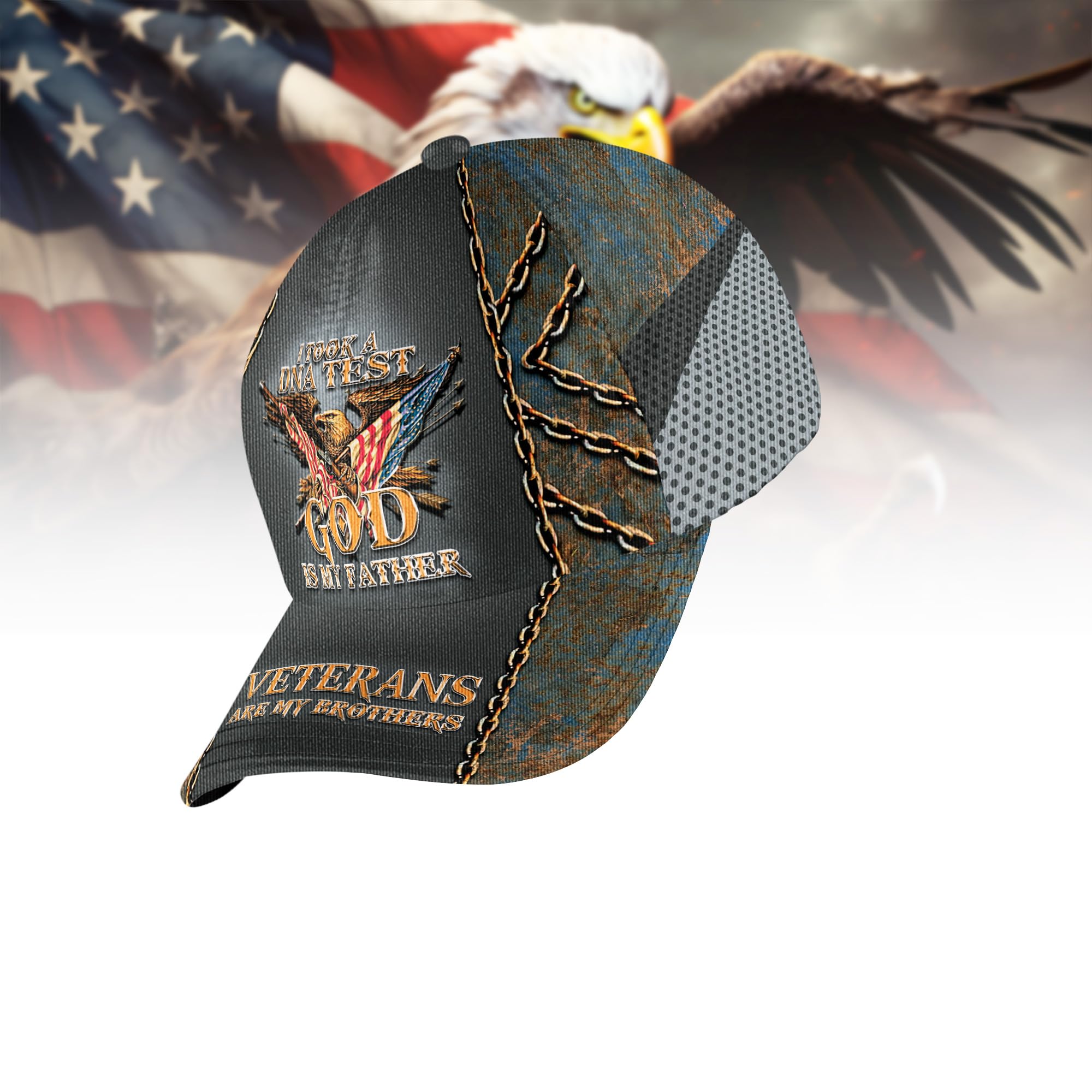 ROLOL Veterans Baseball Hat - Men's Cap with Eagle Pattern, Gift Idea for Veterans Day, Memorial Day