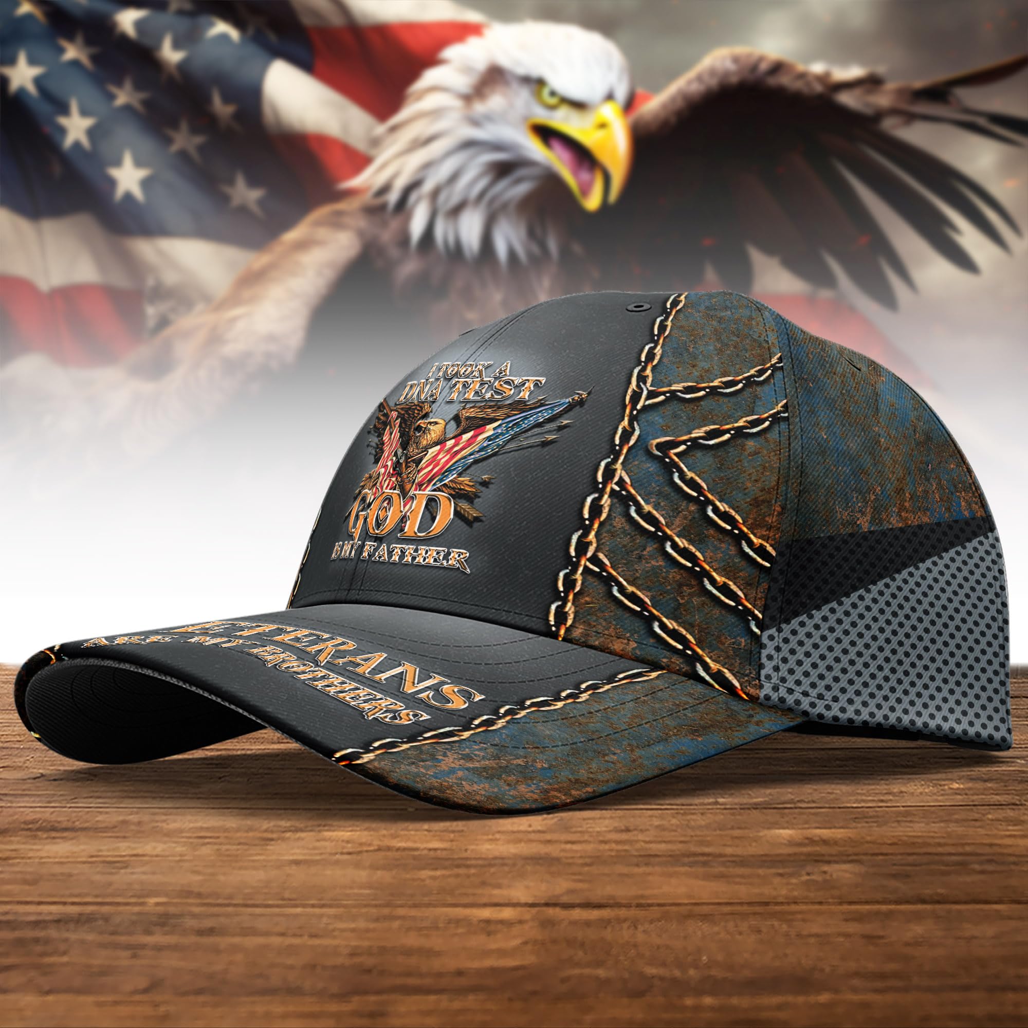 ROLOL Veterans Baseball Hat - Men's Cap with Eagle Pattern, Gift Idea for Veterans Day, Memorial Day