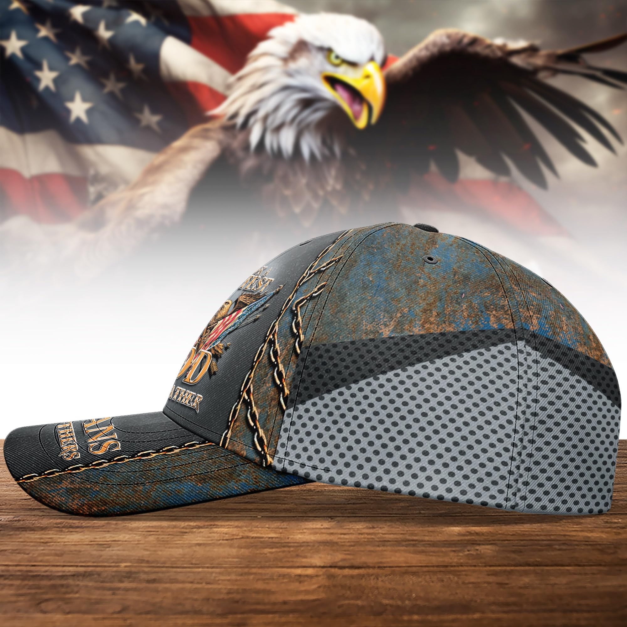 ROLOL Veterans Baseball Hat - Men's Cap with Eagle Pattern, Gift Idea for Veterans Day, Memorial Day